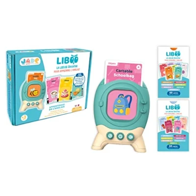 Image de J.A.D.E Liseuse Liboo Français Anglais 240 Mots 141510 Jeu Educatif Multicolore Plastique Piles Incluses Vocabulaire Apprentissage Design À Partir de 3 Ans
