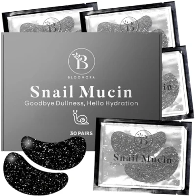 Image de Patch Yeux Anti Cernes Masque avec Bave d&#039;Escargot, Collagène et Acide Hyaluronique Poche Sous Les Eye Mask pour l&#039;hydratation (30 paires)