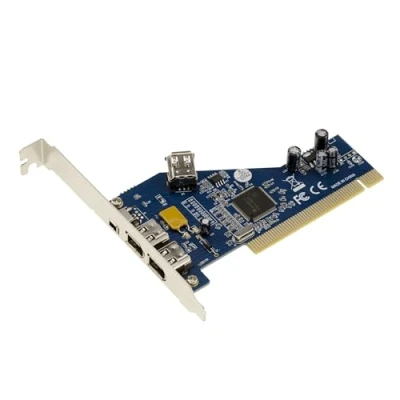 Image de KALEA INFORMATIQUE Carte contrôleur PCI vers FireWire 400 IEEE1394a 3 Ports avec chipset TI TSB43AB23