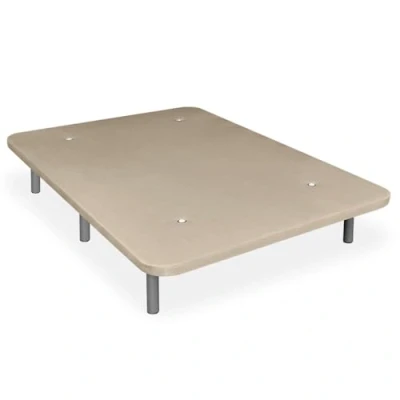 Image de amuéblate online Base tapissée 3D Extra renforcée, Grande stabilité, avec Barres de Renfort et 6 Pieds métalliques filetés 27 cm, 90 x 190, Beige