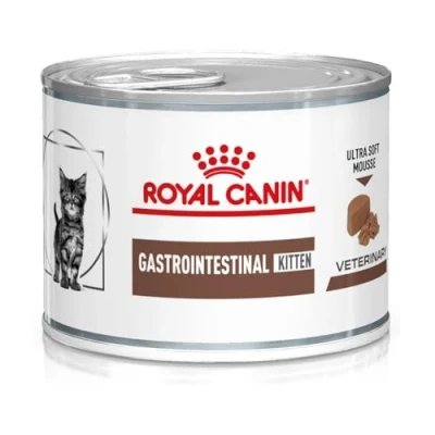 Image de Royal Canin Veterinary Gastrointestinal Kitten 12 x 195 g Alimentation Humide pour Chatons Mousse Ultra Douce favoriser la Digestion et Croissance des
