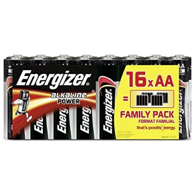 Image de Piles Alcalines Energizer Power AA/LR6, pack de 16