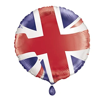 Image de Unique 28797 Ballon en aluminium Motif Union Jack Multicolore 45 cm