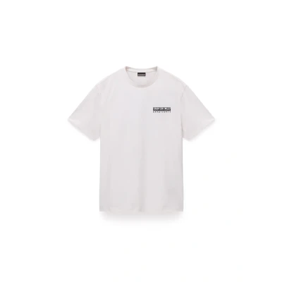 Image de Napapijri Vignoni BACK Tshirt imprimé, Homme, Taille: Large, White whisper