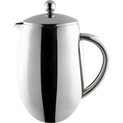 Image de Café Ole Cafetière à double paroi et côtés droits Effet miroir 6 Tasses, 0.8 Litre