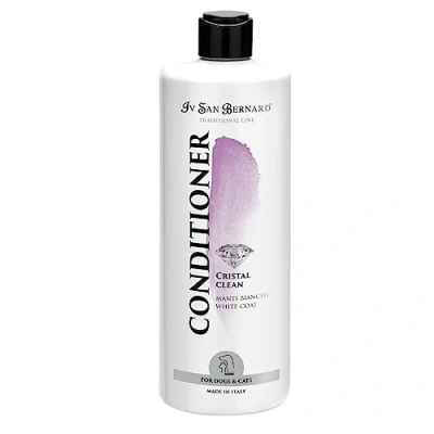 Image de Conditionneur Cristal Clean pour Animaux de Compagnie avec Poils Blancs 500 ML Aide à éliminer Le jaunissement Shampooing renforcer et Apporter Brillance IV San Bernard