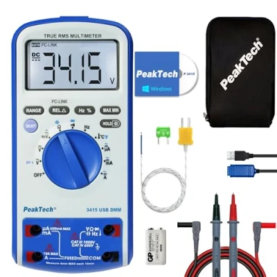 Image de PeakTech P 3415 6000 points, 1000 V, 10 A AC DC Multimètre digital avec TrueRMS