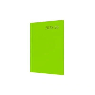 Image de Collins Agenda semainier « Essentials » de juillet 2025 à 2026, format A5, couverture rigide, vert citron