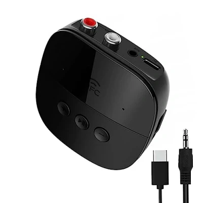 Image de eppfun AK3056R Pro Récepteur Bluetooth 5.2, Adaptateur pour Chaine Hi FI, Audio Receiver avec Jack 3.5 &amp; RCA Enceinte Home