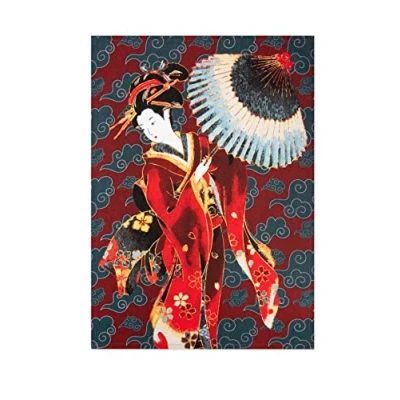 Image de Excelsa Kimono torchon de Cuisine, 100% Coton, 70 x 50 cm, avec boutonnière
