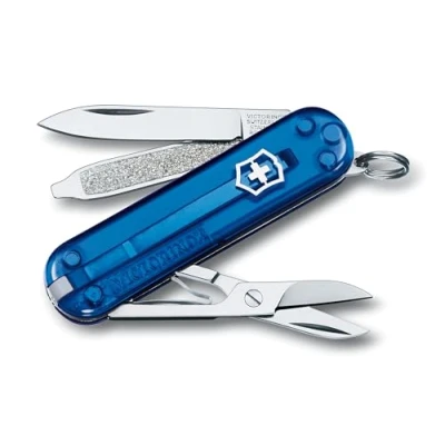 Image de Victorinox, Classic SD, Couteau de Poche Suisse, Multifonction, Léger, 7 Fonctions, Petite lame, Lime à ongles, Tournevis 2,5 mm, Deep Ocean