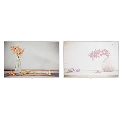 Image de Couvercle DKD HOME DECOR Standard Bois MDF Jaune 46,5 x 6 31,5 cm