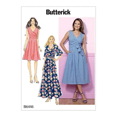 Image de Butterick Patterns 6446 A5 Patrons de Robes pour Femme Multicolore 17 x 0,5 22 cm