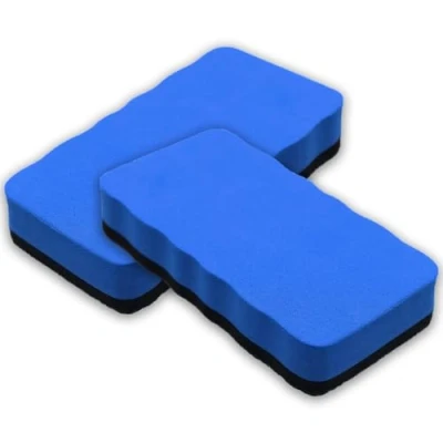 Image de 2 PCS Effaceur Tableau Blanc,Brosse Blanc,Nettoyant Blanc Magnetique,Effaceur Magnetique,Eponge Effacable,Bleu(10.5 * 5.5cm)