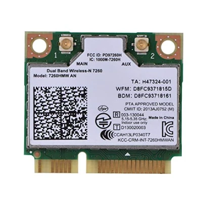 Image de pour 7260AN 7260HMW Mini PCI E 300Mbps Bluetooth 4.0 2.4G/5G Carte WiFi sans Fil Double Bande Ordinateur de Bureau, Machine Tout en Un, Portable