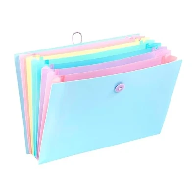 Image de Viquel Trieur extensible 8 compartiments pour documents A4 RAINBOW PASTEL Bleu