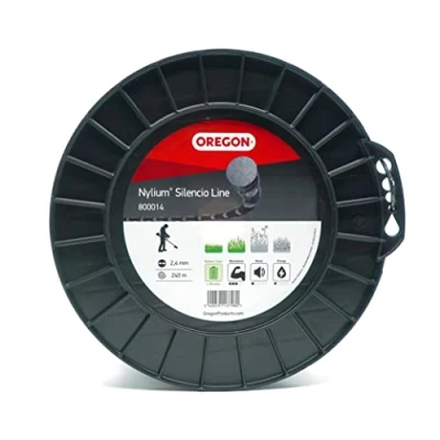 Image de Oregon Nylium Silencio Fil de coupe Rond en Nylon Rechange pour bordure à batterie, Diamètre 2,4 mm, Bobine 240 m (800014)