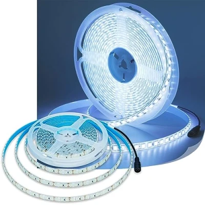 Image de JOYLIT Ruban à LED 5 Mètres DC 12V IP65 Étanche 600 LEDs 5054 SMD Flexible Bande (Blanc froid)