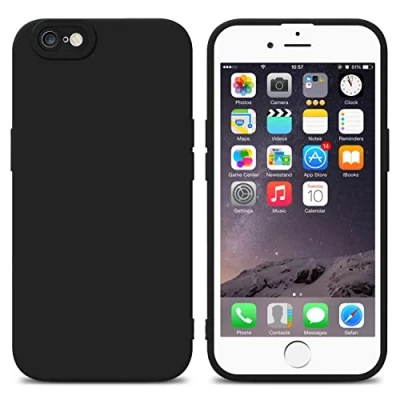 Image de cadorabo Housse Compatible avec Apple iPhone 6 Plus / 6S en Fluid Noir Étui de Protection Silicone TPU Flexible