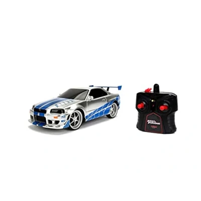 Image de Jada Coche RC 2002 Nissan Skyline GT R The Fast and Furious Rapide et Furieux Watch, 253206007, Blanc/Bleu
