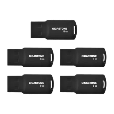 Image de Gigastone Clé USB 8 Go Lot de 5, V70 Série, Rétractable sans Capuchon Conception, Compatible avec Interface 2.0