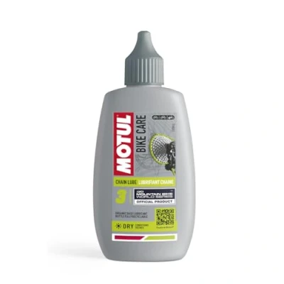 Image de Motul Lubrifiant Chaîne VTT pour Conditions Sèches Anti Usure Résistant à l&#039;eau et la Rouille Flacon avec Embout Compte Gouttes Bike Care Chain Lube Dry Off Road 100 ML