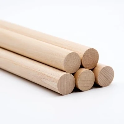 Image de JOWE Lot de 5 tiges rondes en hêtre 14 mm, longueur : 100 cm Baguettes bois Fabriquées Autriche