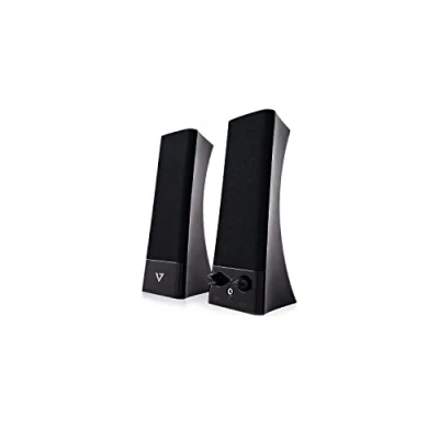 Image de V7 Sp2500 USB 6E Haut Parleurs Stéréo Fonctionnant Sous Pour Ordinateurs de Type Notebook Et Bureau