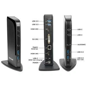 Image de DLH STATION D&#039;ACCUEIL UNIVERSELLE USB C ET A TRIPLE AFFICHAGE AVEC POWER DELIVERY 65W Neuf
