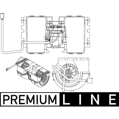 Image de MAHLE ORIGINAL AB 144 000P Pulseur d&#039;Air pour véhicules avec direction à gauche régulateur intégré