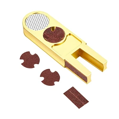Image de FUWIND Billard Pool Cue Tip Shaper Tool Sander Burnisher Stick en de U Trimmers avec du Papier Verre