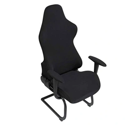 Image de BTSKY Housses de Chaise Jeu Extensibles Noires ergonomiques pour chaises d&#039;ordinateur inclinables Style Course (sans chaises)