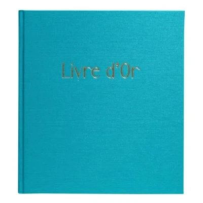 Image de EXACOMPTA 47788E 1 Livres d&#039;or POP&#039;N CO Format Compact 21 x 19 cm Tranche et Marquage Or avec Inscription 140 Pages Blanches Unies Couleur Cyan