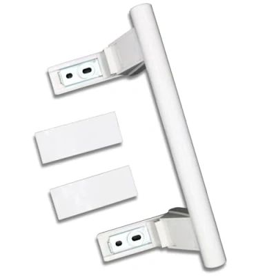 Image de ANAKEL HOME poignée de porte rechange 7430668 compatible avec réfrigérateur Liebherr, réfrigérateur, 2 couvercles garniture, blanc, 21 cm
