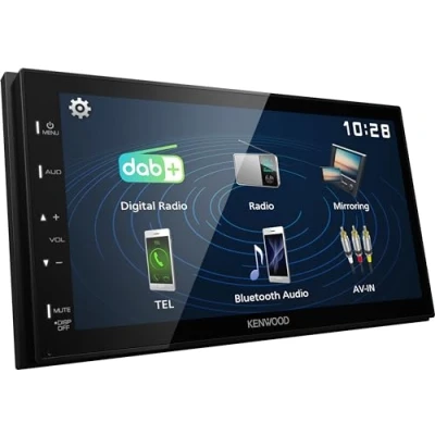Image de KENWOOD DMX129DAB Autoradio multimédia avec écran 17,3 cm (6,8 Pouces) démarrage Rapide et Mirroring Via USB Android (4 x 45W, DSP, Dab+/FM, BT, 3X pré Sorties 2V, USB, contrôle iPod/iPhone)