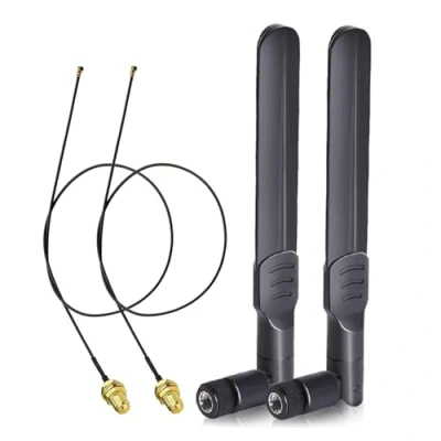 Image de Bingfu Antenne WiFi RP SMA Mâle 8dBi 2.4GHz 5GHz 5.8GHz Bi Bande Câble Coaxial de MHF4 à Femelle 25cm pour ESP32 Intel Carte Réseau M.2 NGFF Routeur Caméra IP Sécurité Adaptateur USB