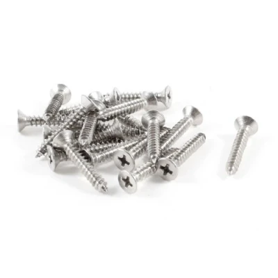 Image de sourcingmap 25 mm x 4 Diamètre filetage en acier inoxydable cruciforme Vis auto taraudeuse Lot de 20