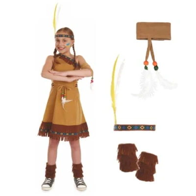 Image de Fun Shack Deguisement Indien Enfant, Déguisement Costume Indienne Fille, Fille Indienne, Enfant Taille L