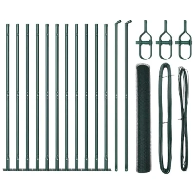 Image de VidaXL Ensemble de Clôture Set 2 Vert Foncé Acier Galvanisé 25 x 1 m 3353517