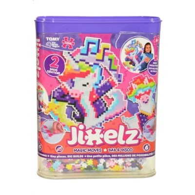 Image de Fat Brain Toys Jixelz Kit Dab &amp; Disco 1250 pcs Loisir créatif pour Enfant, Les pièces s’assemblent sans Colle, ni Eau, Repassage des créations pixelisées Enfant à partir de 6 Ans