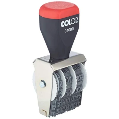 Image de Colop 108626 Dateur 04000, Français, 4 mm Noir/Rouge 6 x 5 2 cm