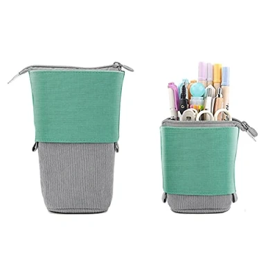 Image de Exacompta Réf. 52650E 1 Trousse pot à crayons Teksto fabriquée en feutrine RPET (obtenu recyclant des bouteilles plastique) dim 17 x 13 cm couleurs aléatoires