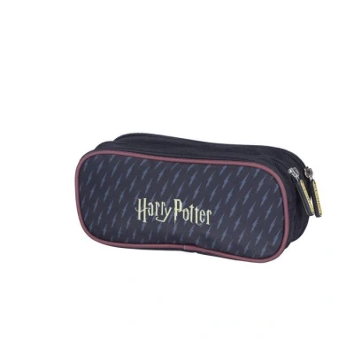 Image de Trousse rectangulaire double compartiments enfant Kid&#039;Abord Harry Potter Gold