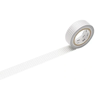 Image de Masking Tape (MT) Quadrillage Argent