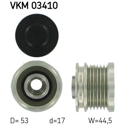 Image de SKF VKM 03410 Poulie d&#039;Alternateur 44,5 FORD: S Max Mk1, Focus 2, Galaxy Mk2 MPV