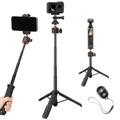 Image de K&amp;F Concept Trépied Téléphone Portable 60cm, Perche à Selfie, de Table avec Télécommande, Smartphone, Mini Compatible GoPro/iPhone/Samsung/smartphones MS11