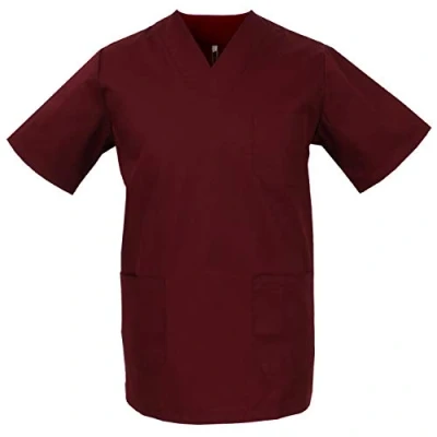 Image de Misemiya VÊTEMENTS DE Travail Unisex COL PIC Manches Courtes Médicaux Unisexe Ref.817 XX Large, Grenat