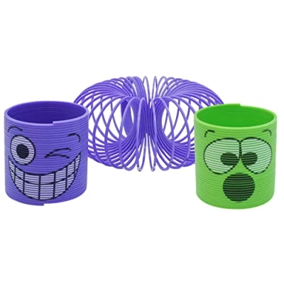 Image de SRV Hub® Magic Spring Slinky Lot de 2 jouets en plastique pour enfants à partir 3 ans (violet et vert)