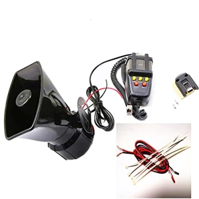 Image de YIYDA Klaxon de voiture Corne d&#039;alarme mégaphone avec amplificateur son d&#039;urgence 130DB système sonorisation micro Haut parleur pour tout 12V SUV ect