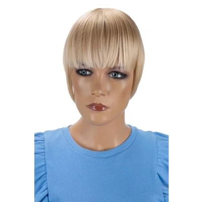 Image de CAISHA Bangs Clip In Extensions Franges Frontales Postiche De Cheveux Mélange Blond Clair HF11 2